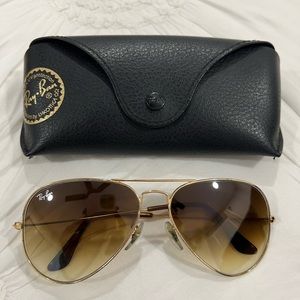 Ray Ban sunglasses. Brown gradient and gold